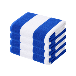 Paquete toallas de alberca azul rey con blanco